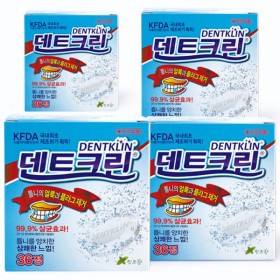 덴트크린 틀니 세정제 36정x4 / 6box 보관함 접착제