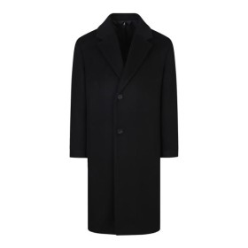 24 F/W 블랙 세미오버핏 울 코트 PJH7066